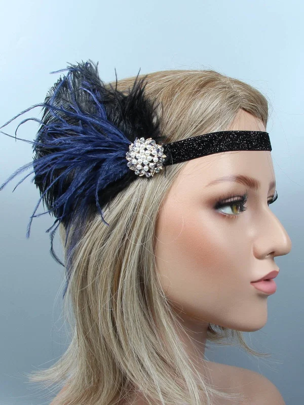 [US Warehouse] 1920s Feather Flapper Headband