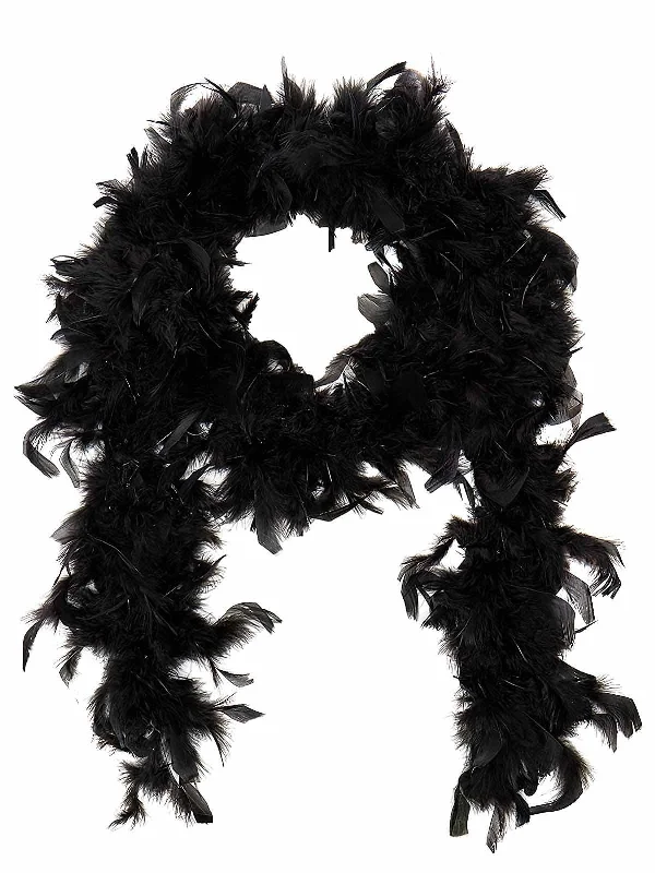 [US Warehouse] Black 1920s Feather Boa Costume Accessory