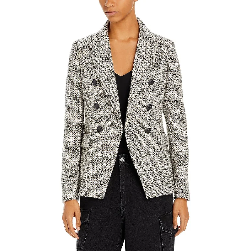 Womens Tweed Suit Separate Double-Breasted Blazer