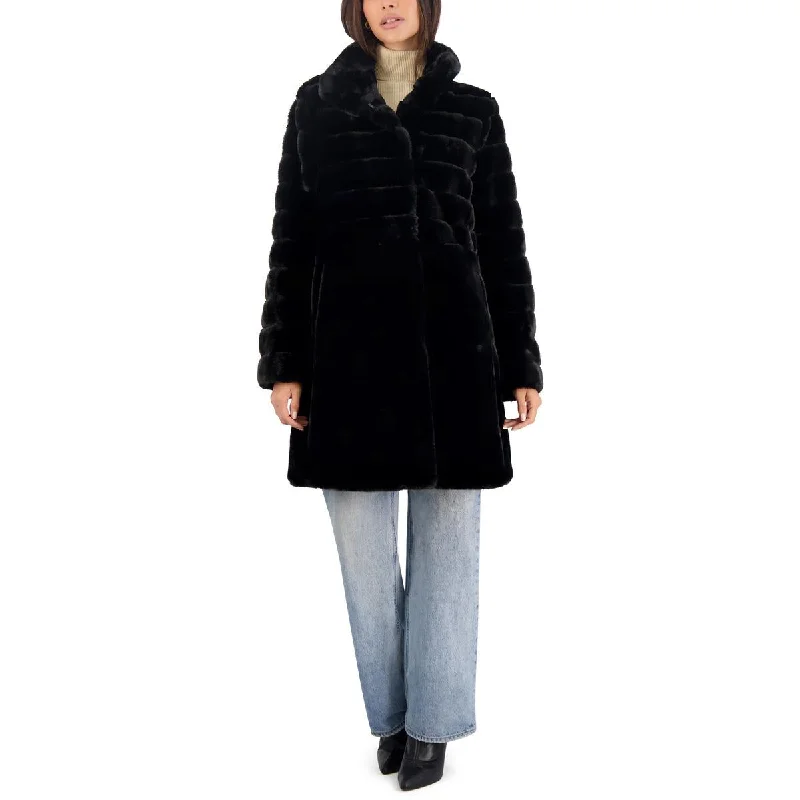 Womens Cold Weather Cozy Faux Fur Coat