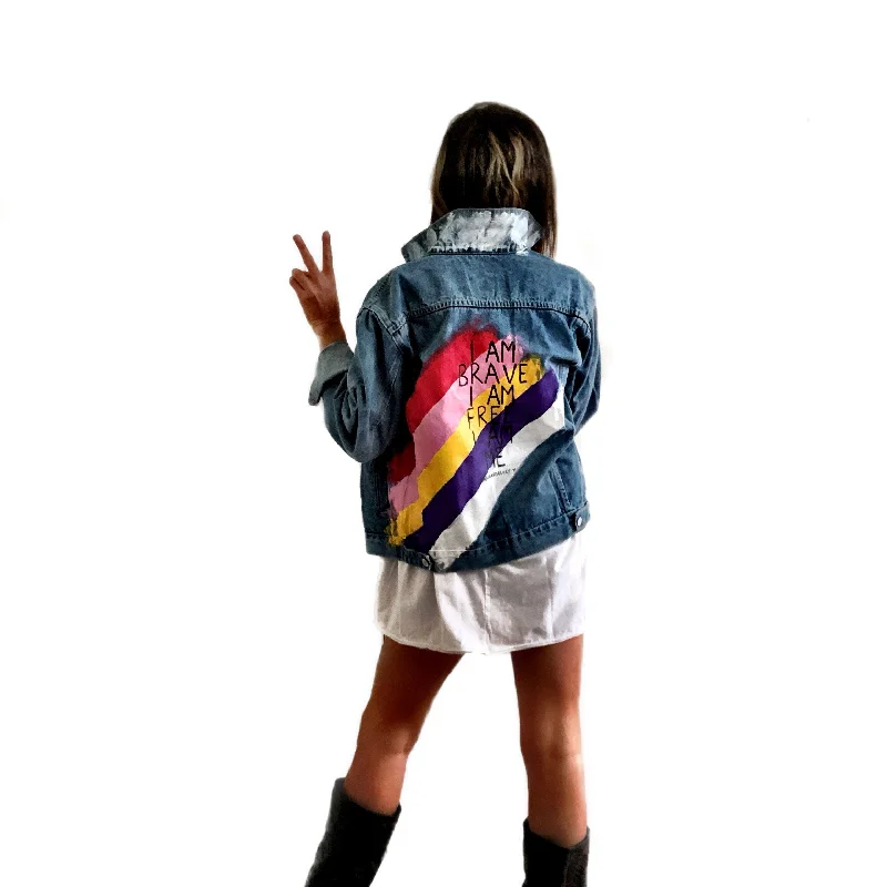 'BRAVE IT' DENIM JACKET