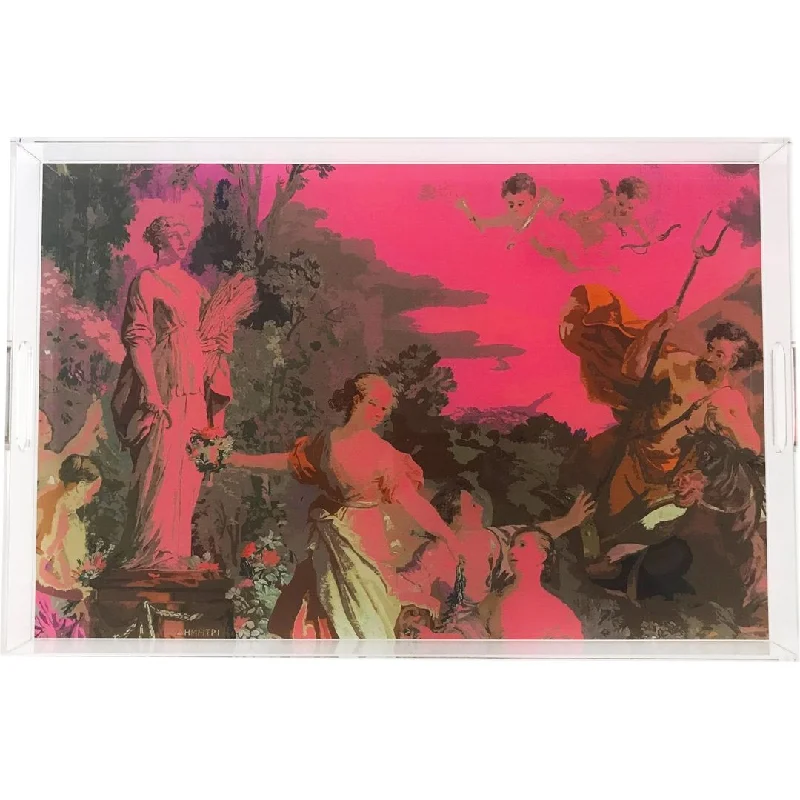 CYPRUS PICNIC POP PINK 22.5X14.5 ACRYLIC TRAY