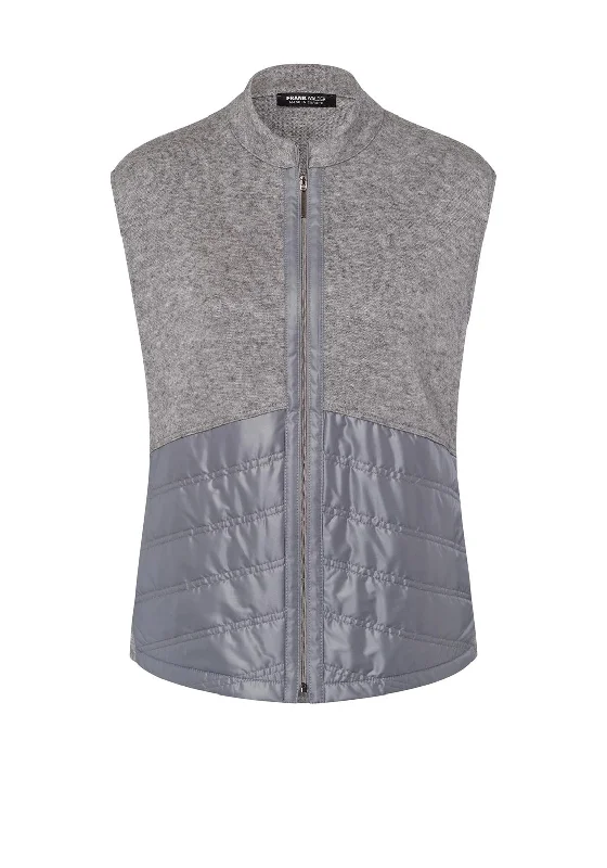 Frank Walder Mixed Media Gilet, Grey