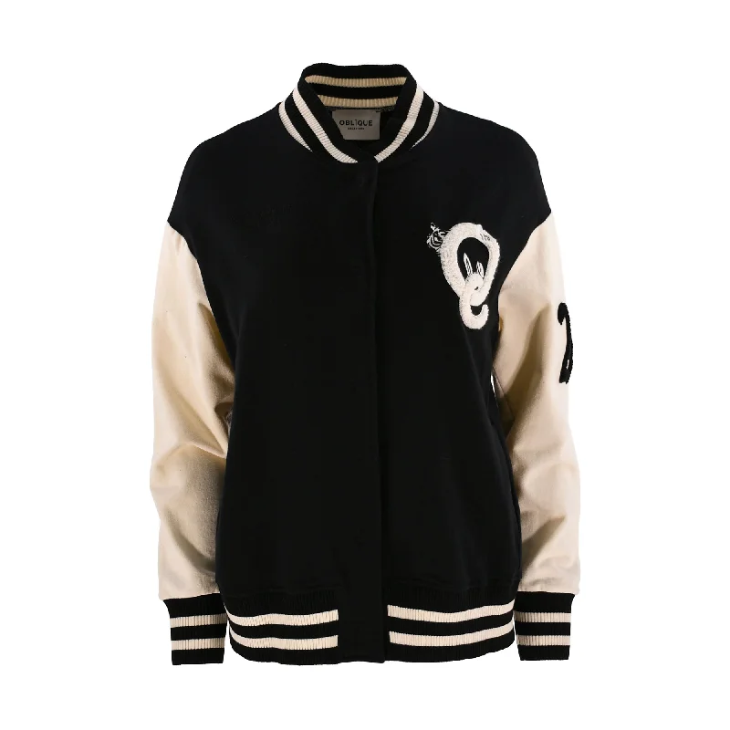 Oblique Women's Black and White Creations Jacket