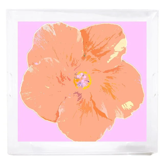 Hibiscus Lilac 18x18 Acrylic Tray