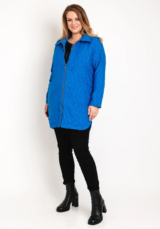 Pont Neuf Dafny Jacquard Long Jacket, Blue