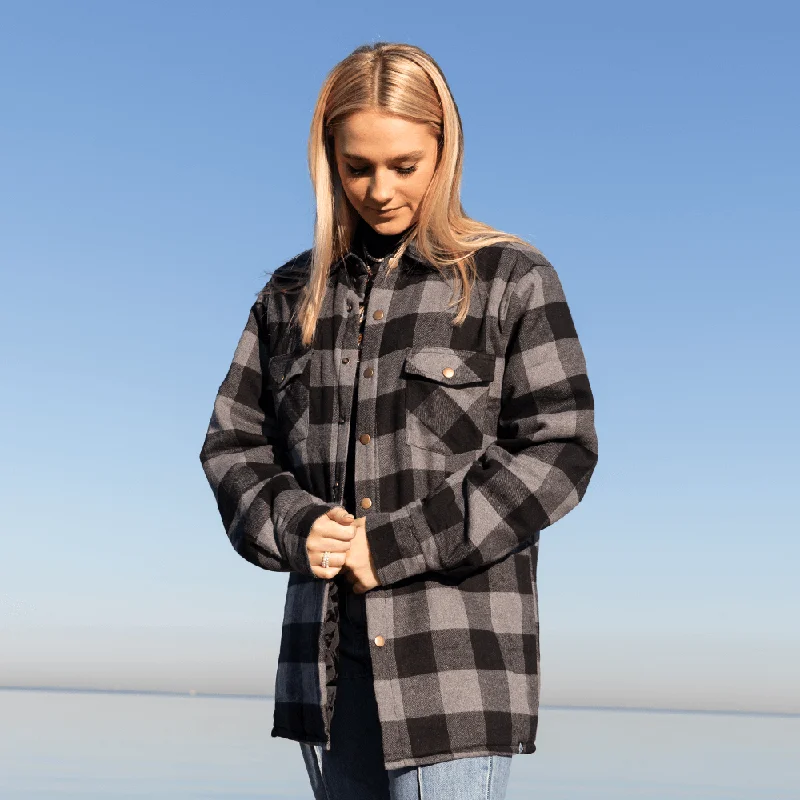 Grey Soft Padded Flannel Jacket