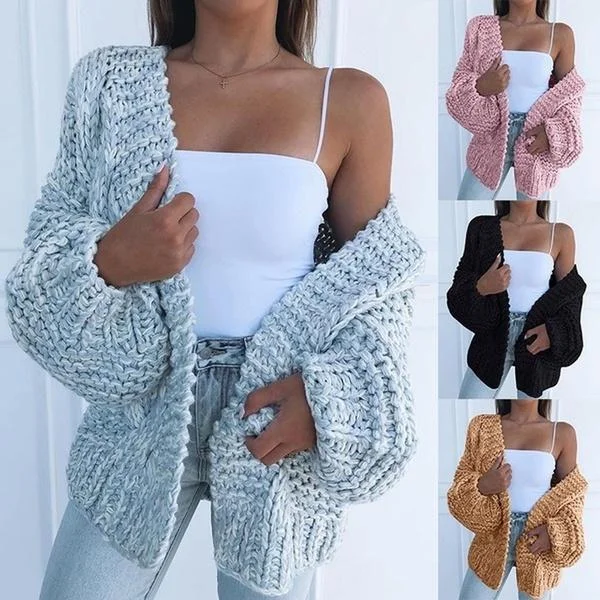 Women's Fashion Cable Knit Cardigan