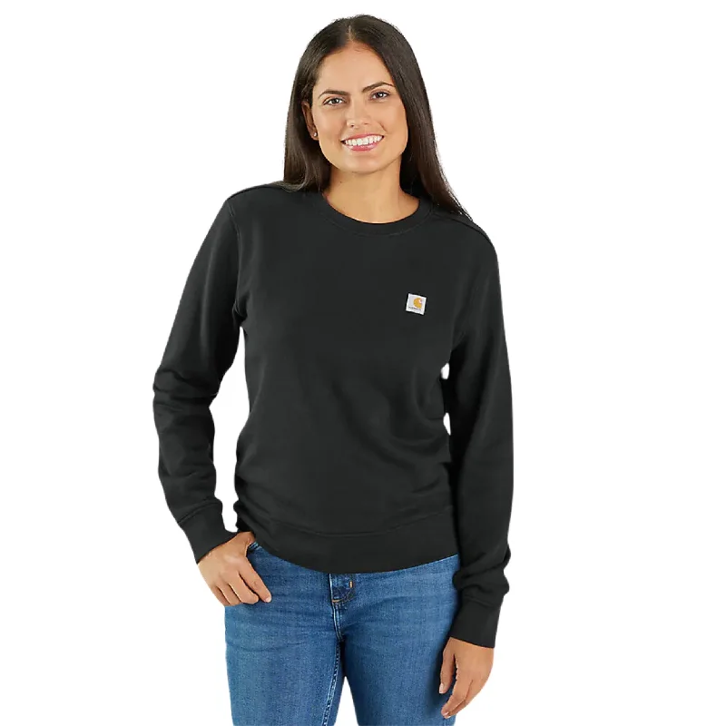 Carhartt Women's Tencel Fiber Series Relaxed Fit French Terry Crewneck Sweatshirt - Black