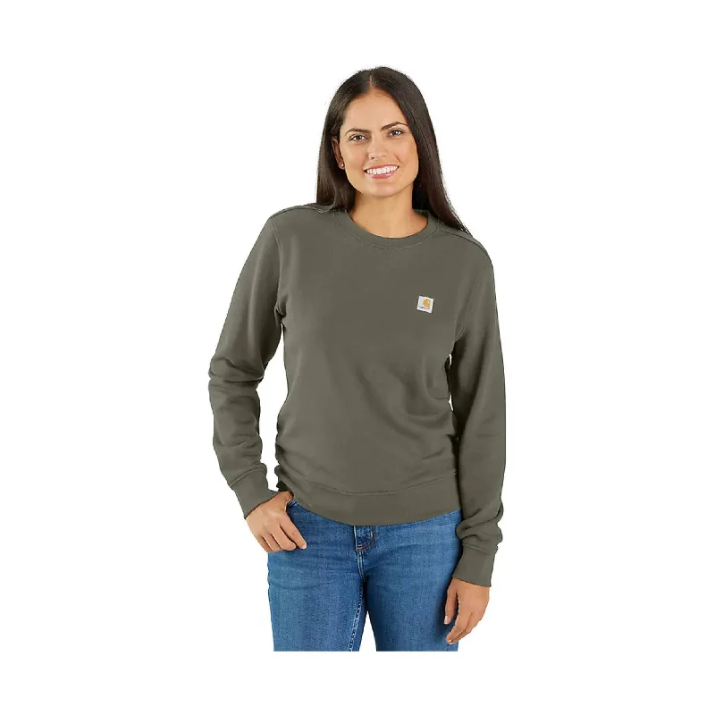 Carhartt Women's Tencel Fiber Series Relaxed Fit French Terry Crewneck Sweatshirt - Dusty Olive