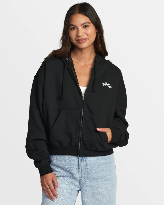 Chefs Kiss Zip-Up Hoodie - Rvca Black