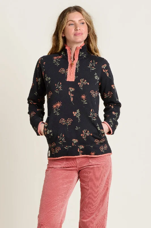 Printed Quarter Zip Sweatshirt