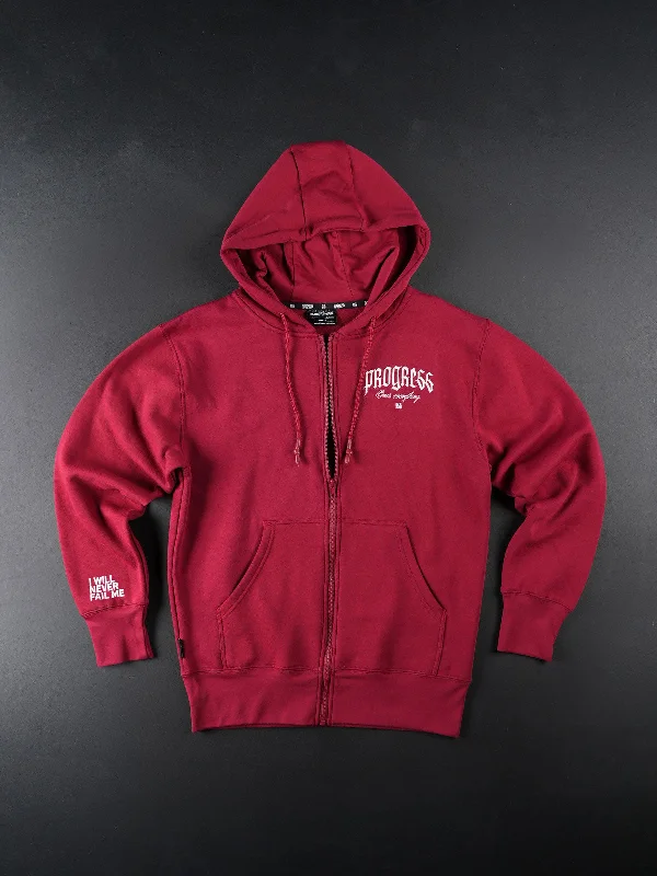 PROGRESS ZIP-UP-MAROON