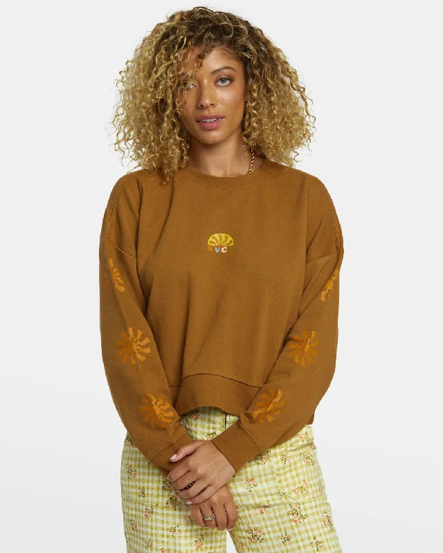 Shine Cropped Sweatshirt - Sienna