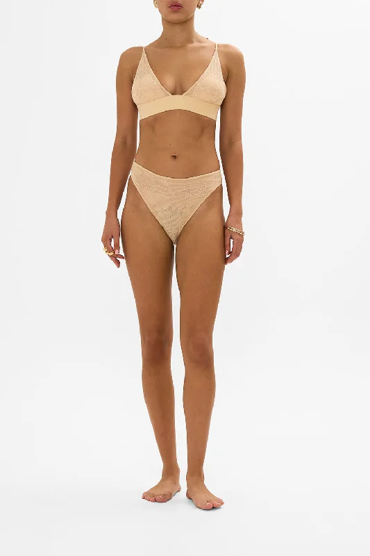 MESH SOFT PULL ON TRI BRA SOLID NUDE