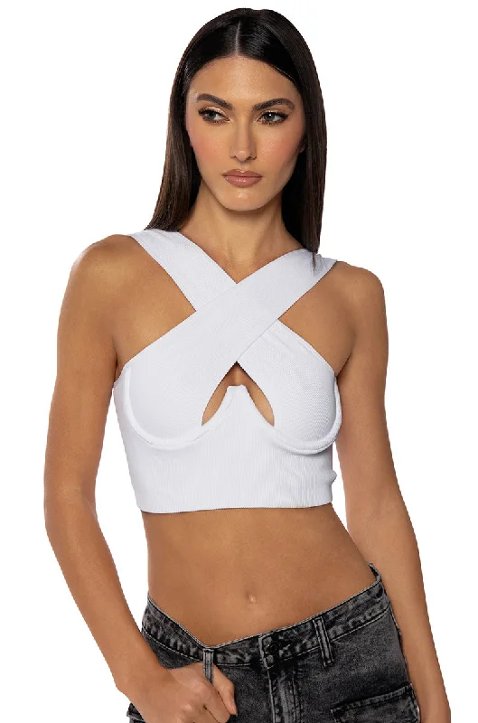 CROSS FRONT BRA TOP