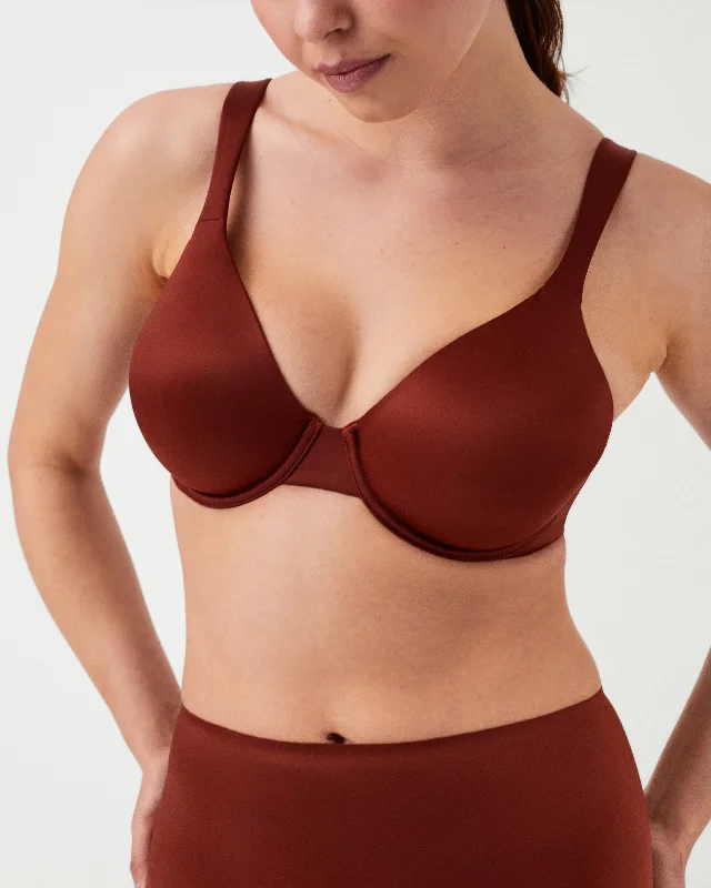 Satin Unlined Full Coverage Bra