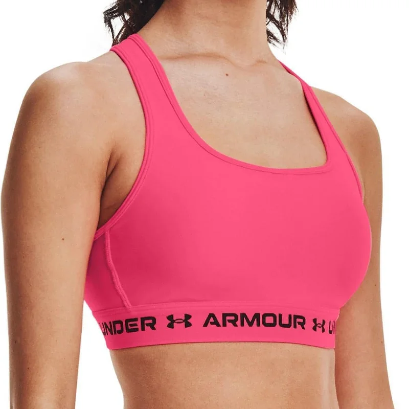 Under Armour Mid Crossback Womens Sports Bra - Pink