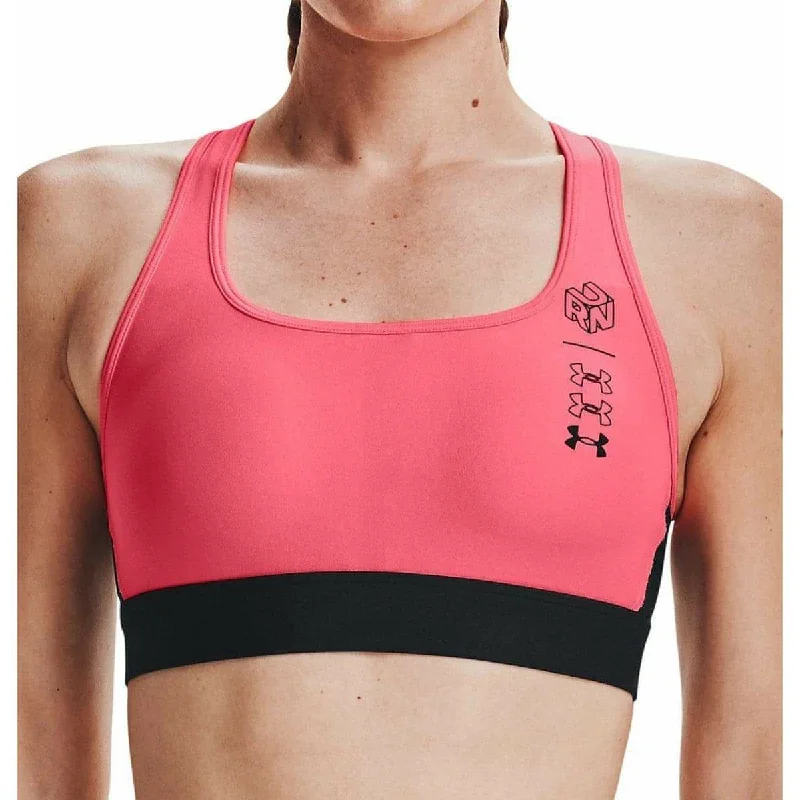 Under Armour Mid Crossback Womens Sports Bra - Pink