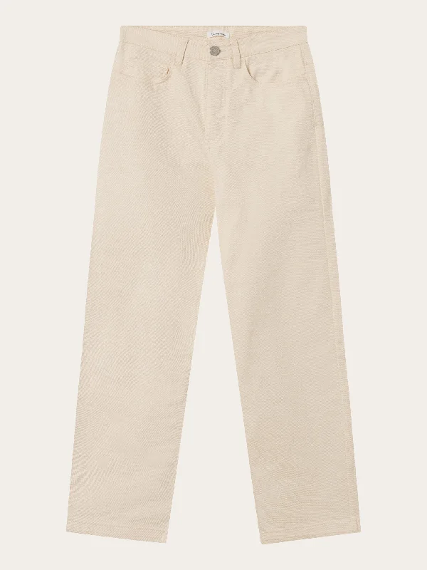 CHLOE barrel high-rise twill 5-pocket pants - Buttercream