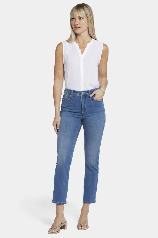 Curve Shape Sheri Slim Ankle Jeans in Bluewater MSHDSA8911 by NYDJ