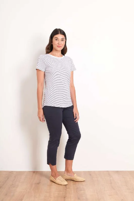 Fuss Free Capri in True Navy CFO4901 by Foil