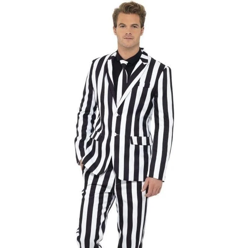 Humbug Striped Stand Out Suit Adult Black White