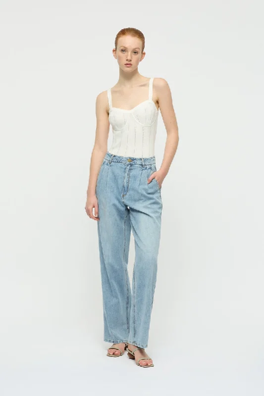 Lou Denim Pant in Light Blue