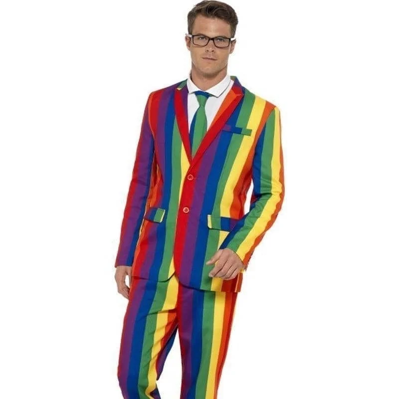 Over The Rainbow Suit Adult Multi Coloured Pride Costume