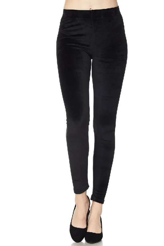 Soft Velvet Ankle Leggings