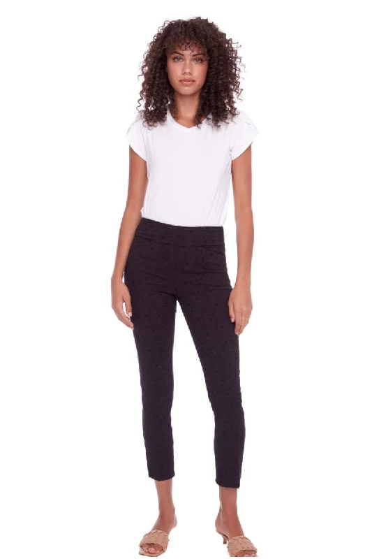 Techno Slim Ankle Pant in Black, White By Up! 68108