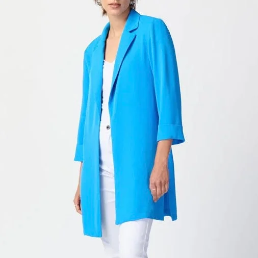 Joseph Ribkoff french blue long blazer