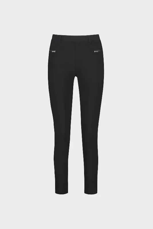 Vassalli Skinny Leg Ankle Grazer Pant - Black