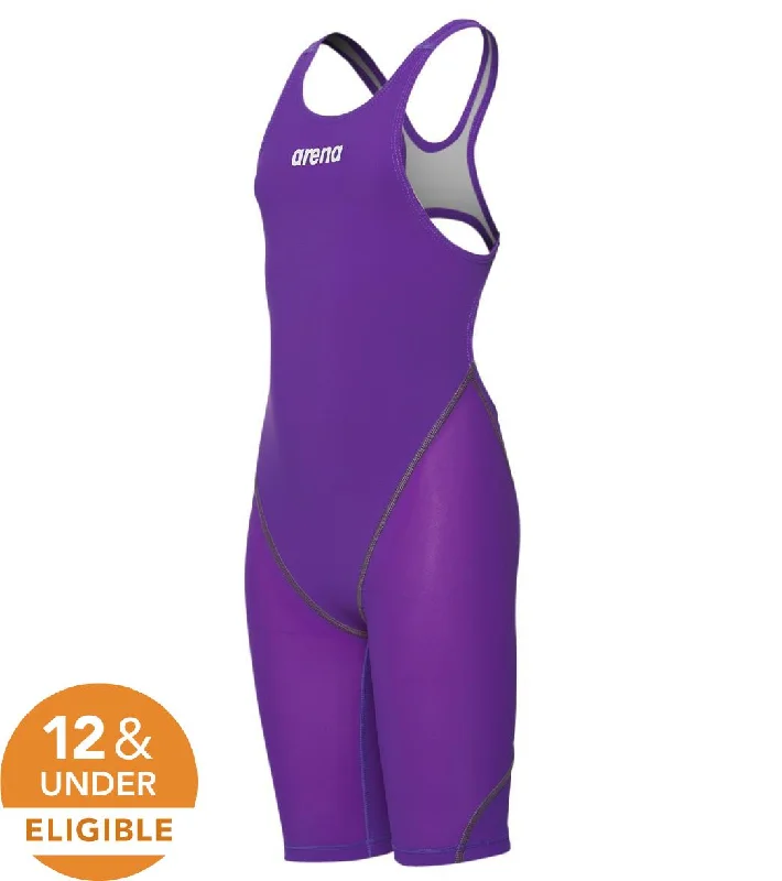 Arena Girls' Powerskin ST 2.0 Open Back Tech Suit Swimsuit Purple