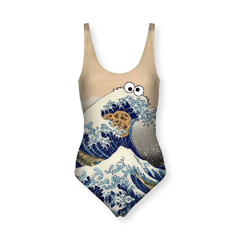 Cookie Wave Women's One Piece Swimsuit