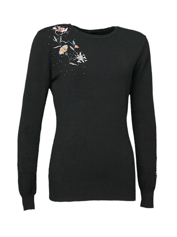 Women's Embroidery Knit Sweater