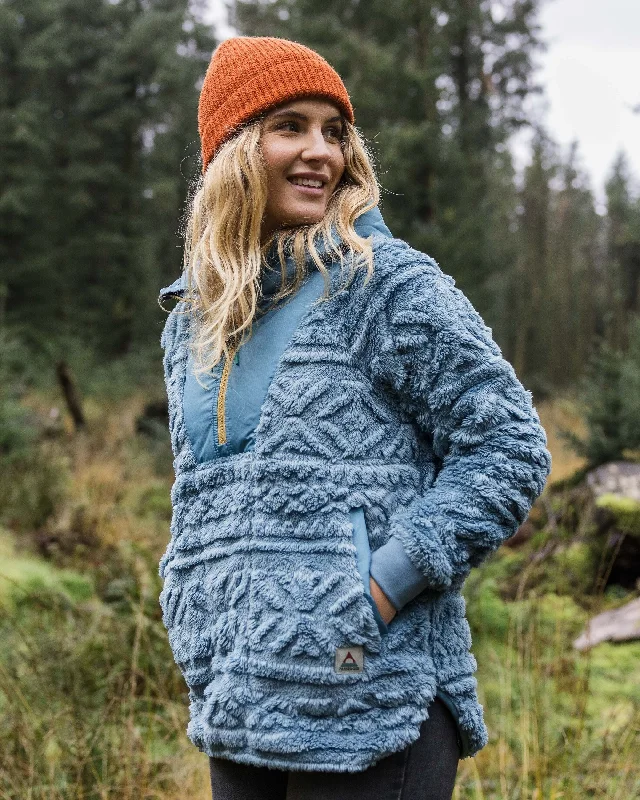 Holistic Sherpa Hooded Fleece - Washed Blue