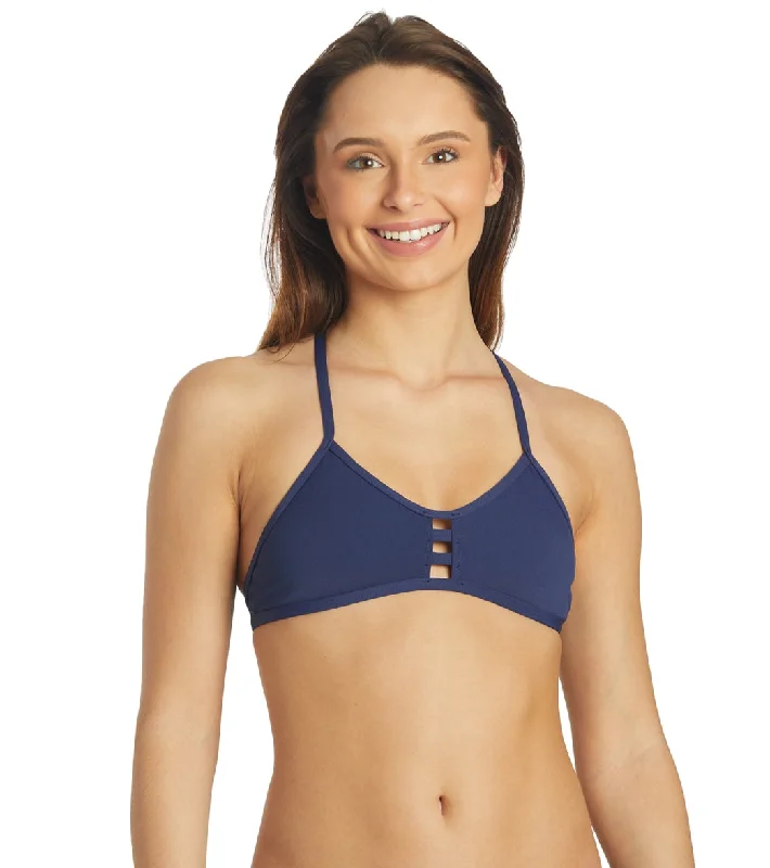 JOLYN Women's Tomcat Solid Bikini Top Navy