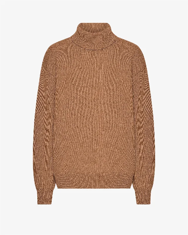 Merino Wool Turtleneck - Sahara Camel