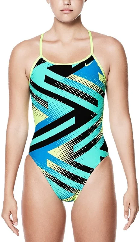 Nike Women's Tidal Riot Modern Cut-Out One-Piece, Menta (Size 24)