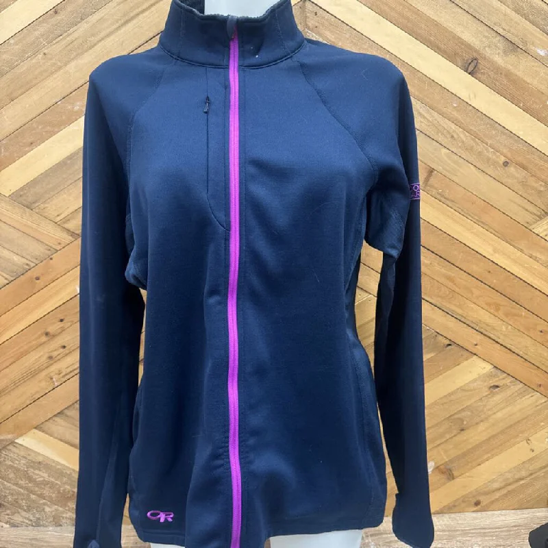 Outdoor Research - Women's Radiant Hybrid Fleece Jacket - MSRP comp $120: Navy/Purple-women-LG