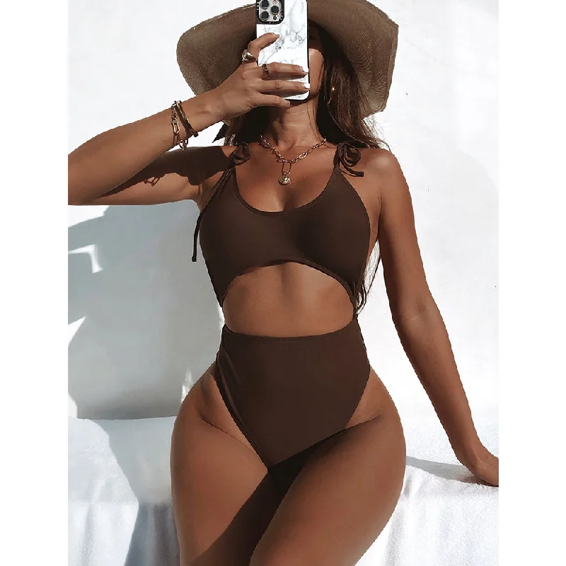 S9205020 New Oem Service Factory Solid Bikini High Waisted One Piece Swimwear For Sexy Girl