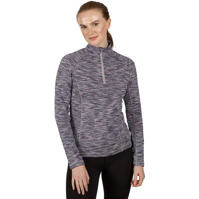 Trespass Womens Edith Half Zip Pullover Fleece - Platinum Marl