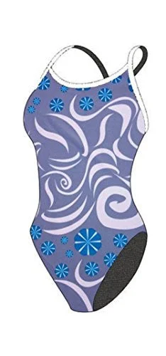 TS Swim Women's Low Back One Piece Swimsuit - Swirls (24, 32)