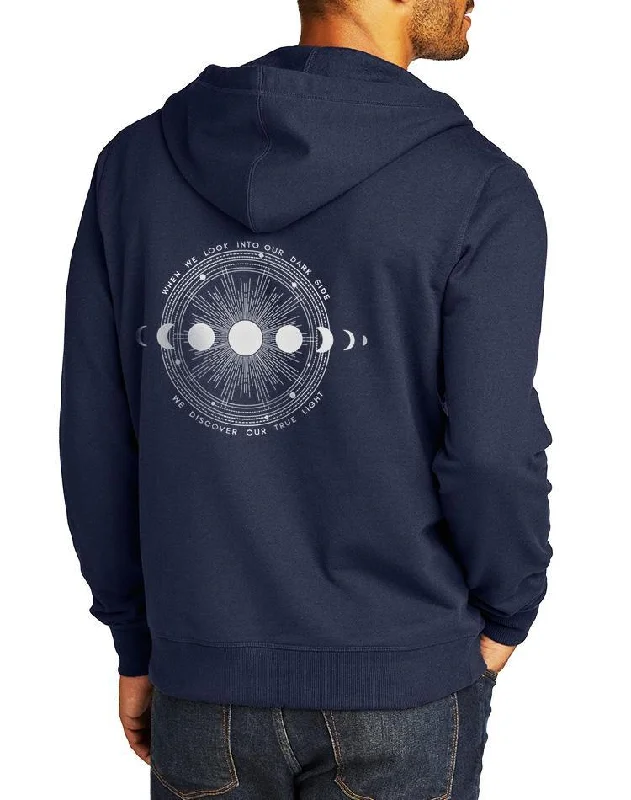 Unisex Moon Shadow True Recycled Fleece Zip Hoodie