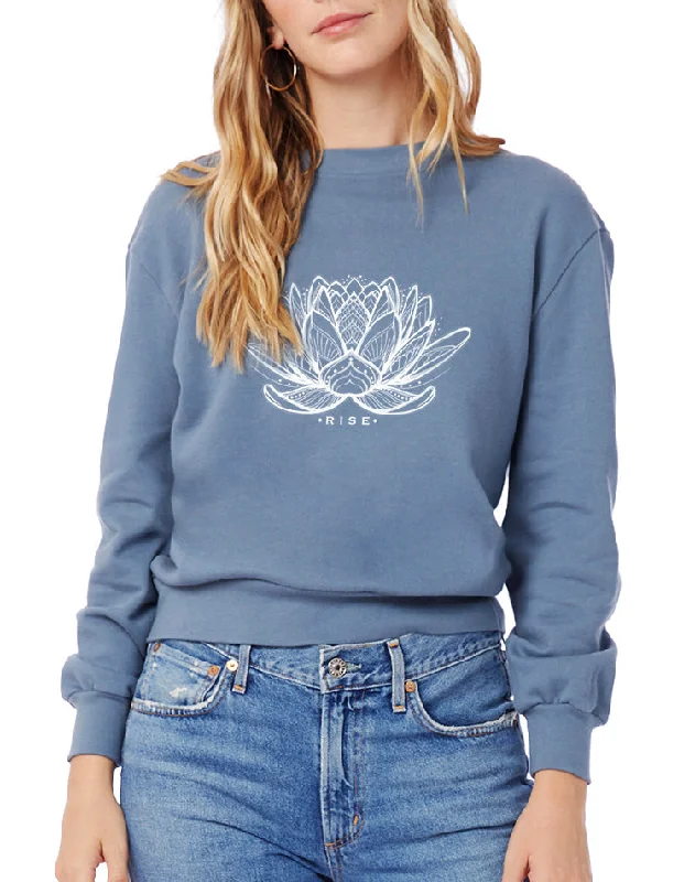 Women's Rising Lotus Washed Terry Sweatshirt